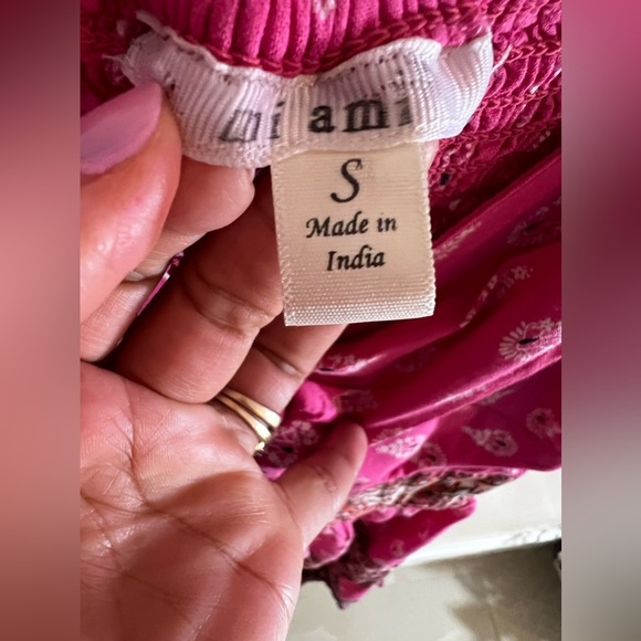 Francesca’s Mi Ami Bri Floral pink  Romper bell sleeve short jumpsuit summer S - Picture 15 of 16